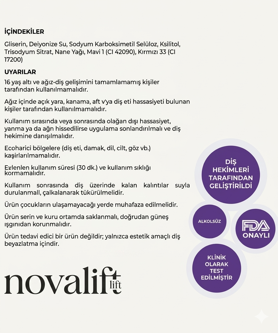 Profesyonel Diş Beyazlatma Bandı (Mor Etkili) – Evde Kolay Kullanım