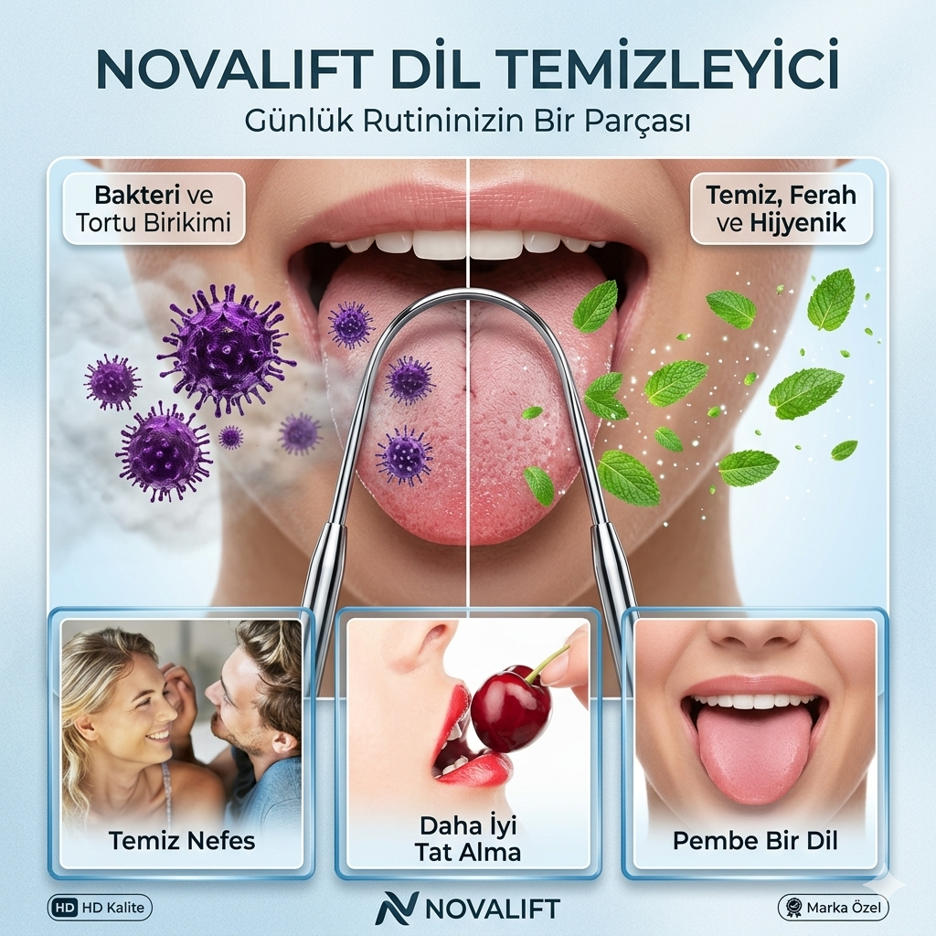 Novalift Premium Dil Temizleyici: Ferah Nefes, Canlı Tat Alma Duyusu ve Sağlıklı Bir Dil