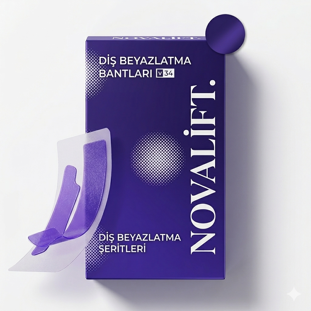 Profesyonel Diş Beyazlatma Bandı (Mor Etkili) – Evde Kolay Kullanım