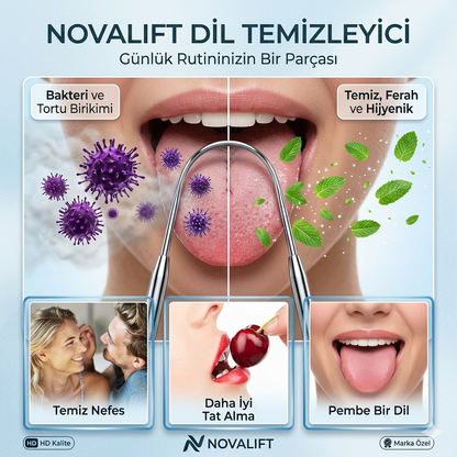 Novalift Premium Dil Temizleyici: Ferah Nefes, Canlı Tat Alma Duyusu ve Sağlıklı Bir Dil